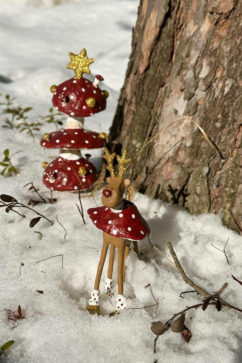 Mini Mush Rudolf julefigur - H12 cm.